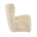 Sumptuous Ivory Faux Fur Armchair | Annie Mo's - Side View