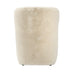 Sumptuous Ivory Faux Fur Armchair | Annie Mo's - Rear View