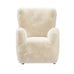 Sumptuous Ivory Faux Fur Armchair