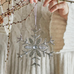 Beautiful Beaded Silver Snowflake Hanger 15cm