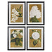 Framed Set of Four White Florals Wall Art 60cm | Annie Mo's