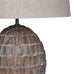 Distressed Artichoke Table Lamp with Linen Shade 77cm