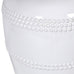 White Beaded Table Lamp with Linen Shade 62cm