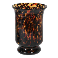 Large Black and Amber Tortoise Shell Effect Hurricane 30cm | Annie Mos