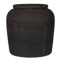 Rustic Charcoal Vase 26cm | Annie Mo's