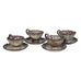 Set of Four Brown Ombré Tea Set