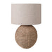 Rattan Orb Table Lamp with Linen Shade 70cm | Annie Mo's