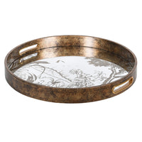 Antiqued Gold Mirrored Grasses Tray 36cm | Annie Mo's