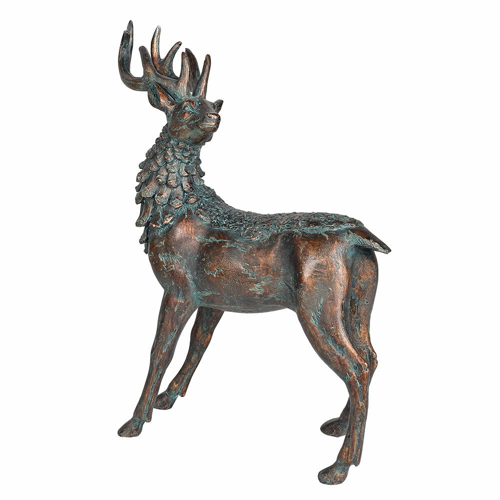 Bronzed Gazing Deer 28cm | Annie Mo's