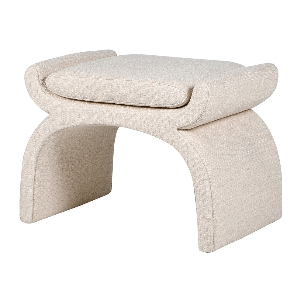 Cream Bouclé Arch Stool 63cm | Annie Mo's