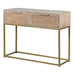 Mango Wood and Cane Two Drawer Console Table 100cm| Annie Mo's