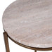 Compact Travertine Round Side Table 52cm