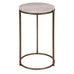 Compact Travertine Round Side Table 52cm | Annie Mo's