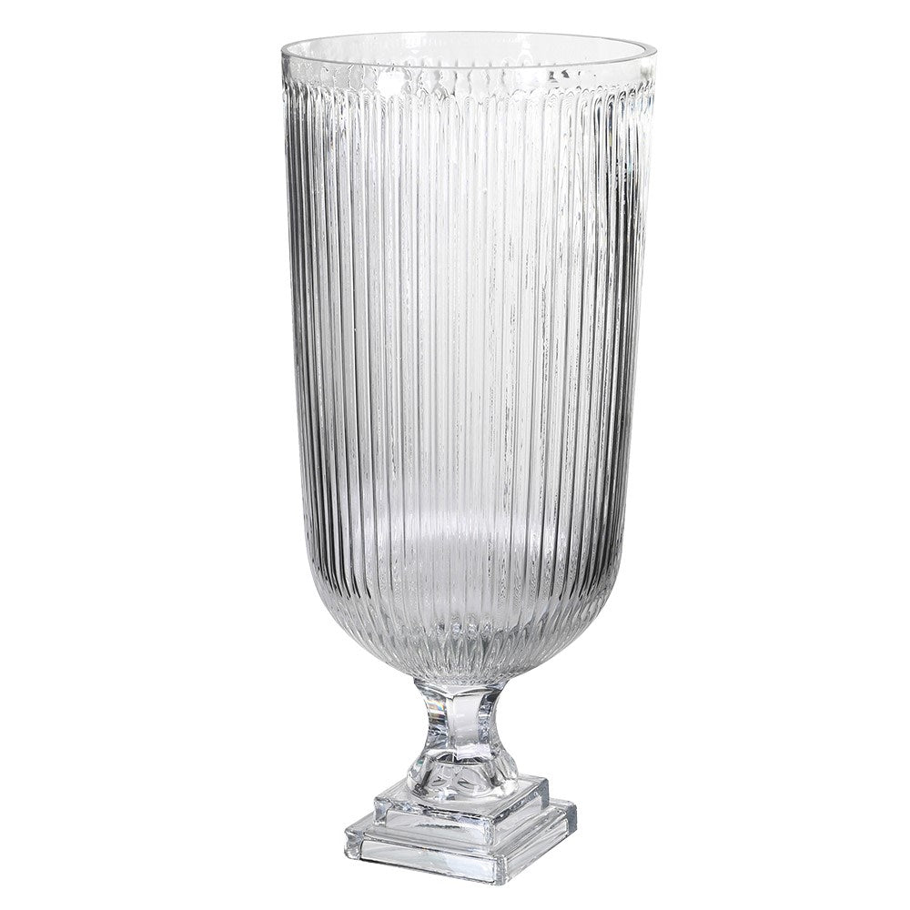 Classic Large Ribbed Glass Vase 53cm | Annie Mo's