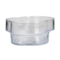 Organic Shaped Ridged Glass Bowl 24cm | Annie Mo's