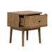 Cayman Smoked Bedside Cabinet 52cm