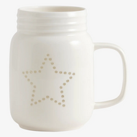 Ceramic Mug with Handle and Star | Annie Mo's