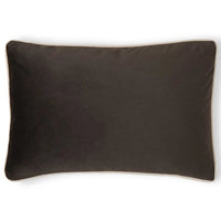 Bertie Small Oblong Cushion Velvet | Mole/Oat Milk 30x45cm | Annie Mo