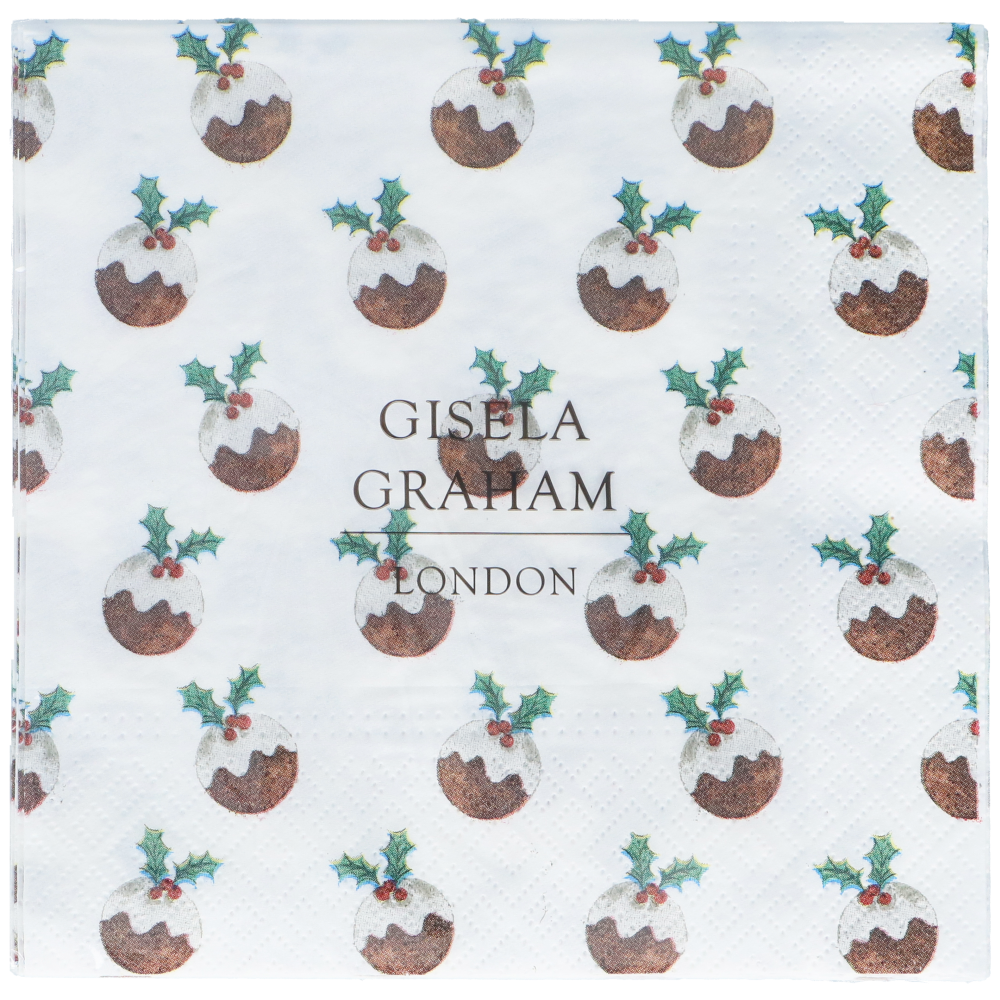 Christmas Pudding Paper Napkins Packet of 20 | Annie Mo's