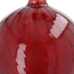 Clear Red Spiral Glass Bauble