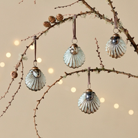 Cohni Shell Baubles - Gold and Cream - Set of Four | Annie Mo's