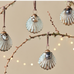 Cohni Shell Baubles - Gold and Cream - Set of Four