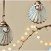 Cohni Shell Baubles - Gold and Cream - Set of Four