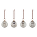 Cohni Shell Baubles - Gold and Cream - Set of Four