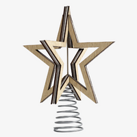 Contemporary Wood and Metal Christmas Tree Topper | Annie Mo's