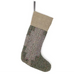 Dhanda Recycled Wool Stocking - Moss and Natural