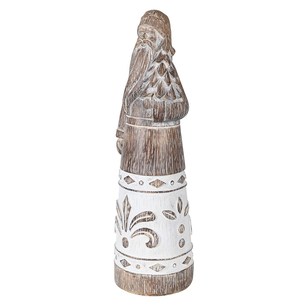 Distressed Painted Santa with Tree 31cm | Annie Mo's