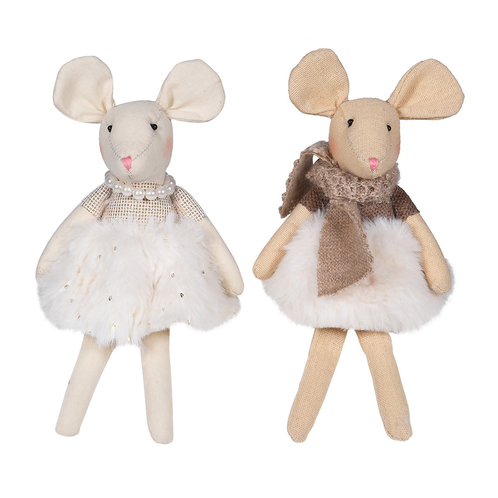 Dolled Up Duo Mice 20cm | Annie Mo's