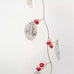 White Leaves and Red Berry Garland 183cm