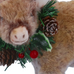 Faux Fur Cow with Wreath Decoration