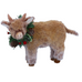 Faux Fur Cow with Wreath Decoration | Annie Mo's