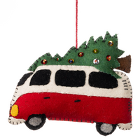 Felt Van with Tree 14cm | Annie Mo's