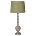 Finial Table Lamp with Green Linen Shade 78cm | Annie Mo's