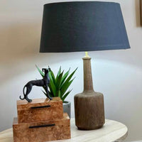 Wooden Table Lamp with Shade 78cm