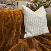 Faux Fur Gingerbread Throw 130 x 170cm