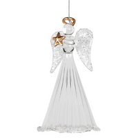 Glass Angel with Star Hanging Decoration 12cm | Annie Mo's