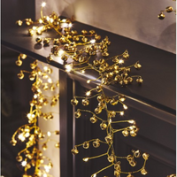 Golden Bells LED Garland with 80 Lights - MAINS Operated | Annie Mo's