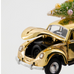 Golden Christmas Car - Size Choice