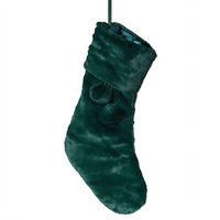 Green Faux Fur Stocking | Annie Mo's