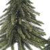 Green Fir Double Tree on Log with Golden Sparkles