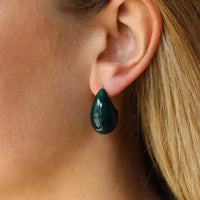 Hush Earrings Green Enamel | Annie Mo's