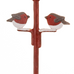 Hanging Red Lamp Post with Robins 12cm