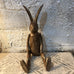 Brown Wood Effect Jointed Rabbit 31cm