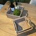 Rattan Square Baskets in Natural White Wash - Size Choice