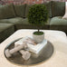 Green Miniature Boxwood Ball in Stone-Look Pot 38cm