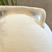 Large White Textured Terracotta Vase 37cm